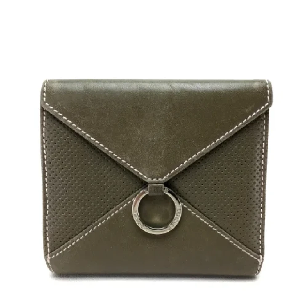 Loewe Pre-owned Leather wallets Green Dames