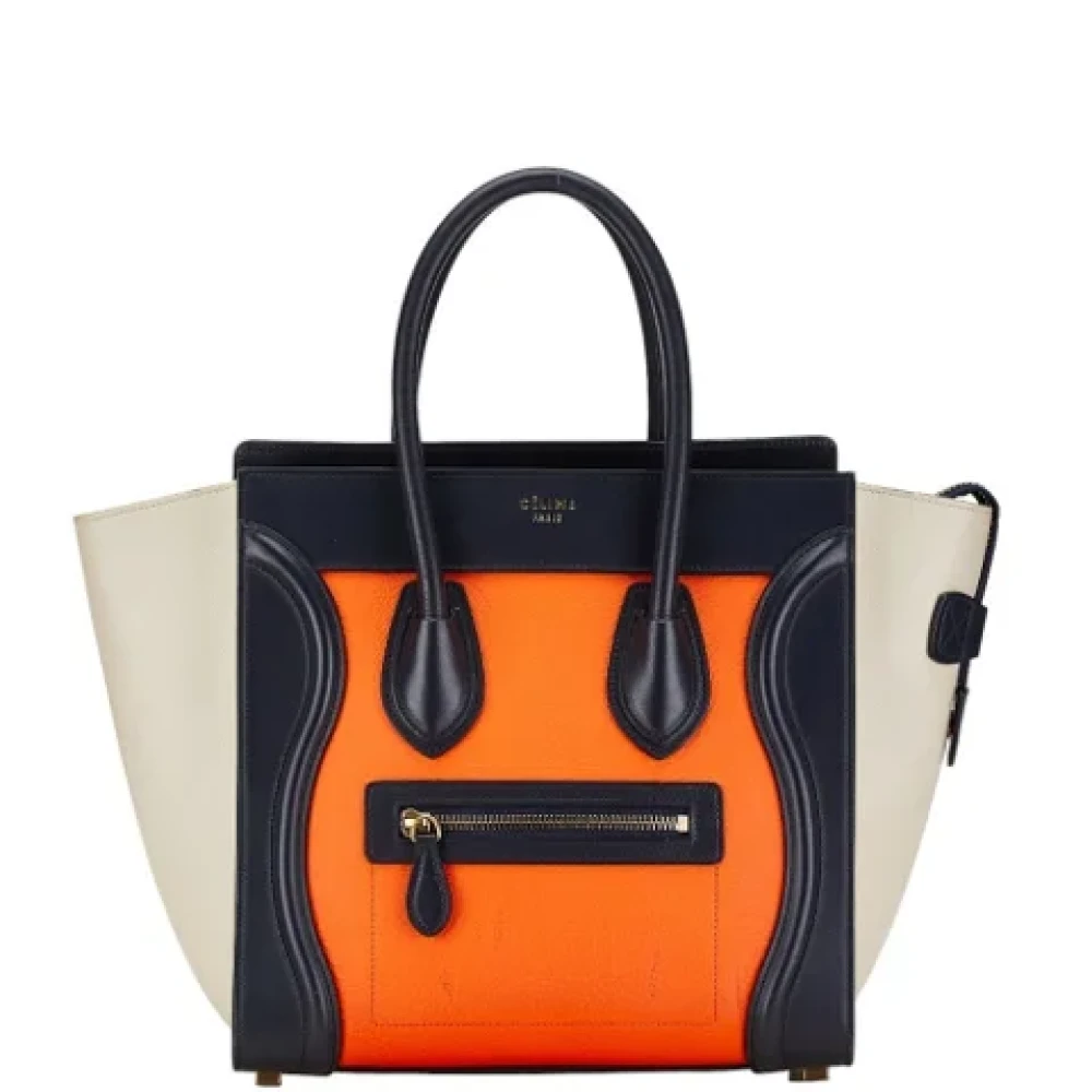 Celine Vintage Pre-owned Leather celine-bags Orange Dames