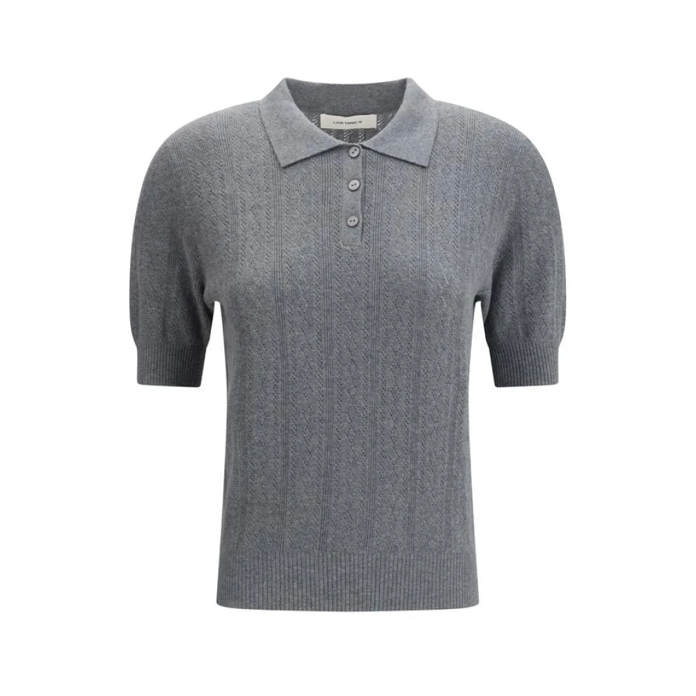 Lisa Yang Women's Gray Cristine Polo Shirt