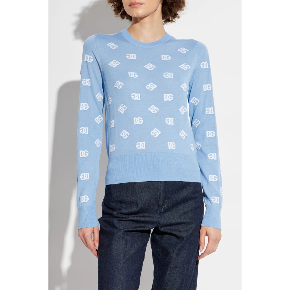 Dolce & Gabbana Trui met logo Blue Dames