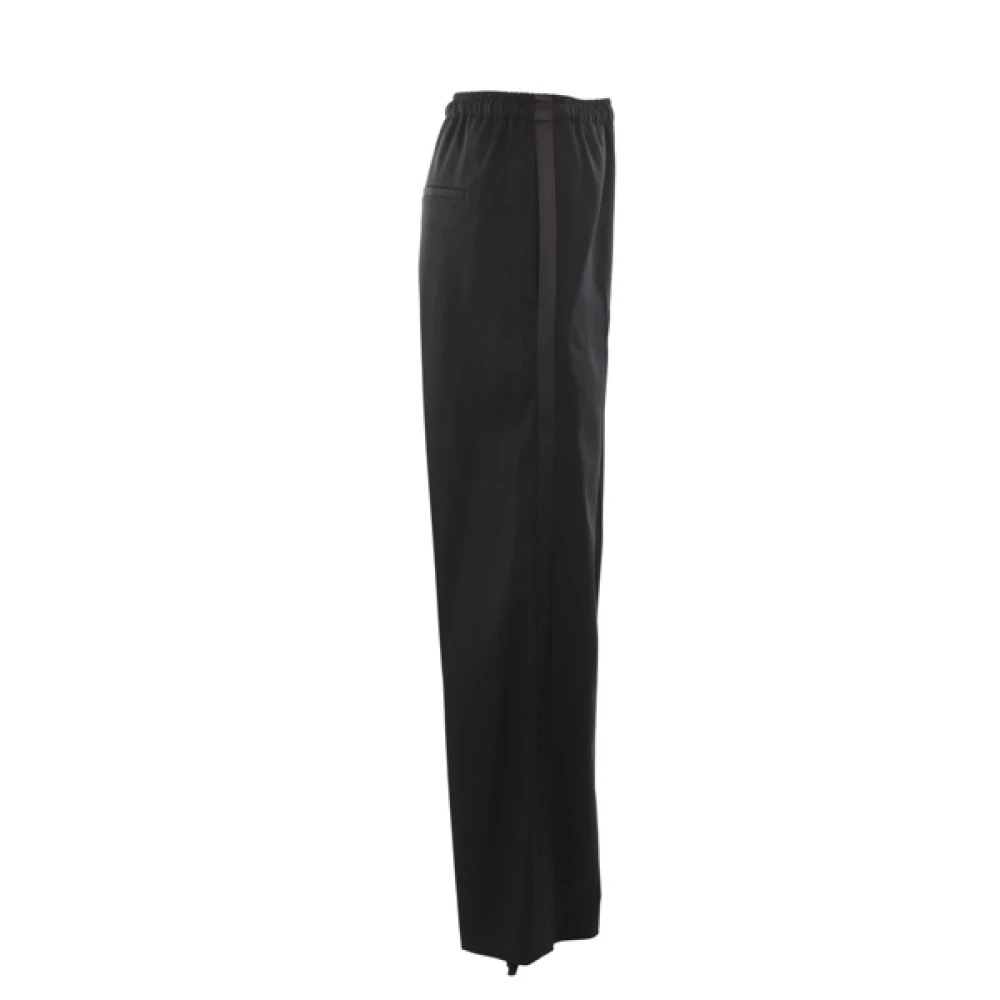 MM6 Maison Margiela Zwarte Rechte Pijp Wollen Broek Black Dames