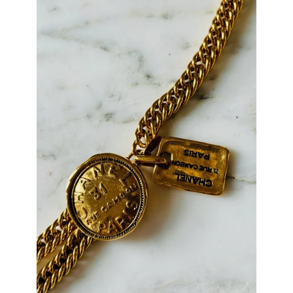 Chanel Vintage Pre-owned Fabric belts Yellow Dames