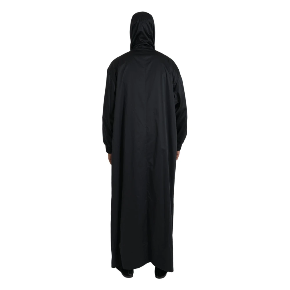 Dolce & Gabbana Zwarte Windbreaker Jas met Capuchon Black Heren