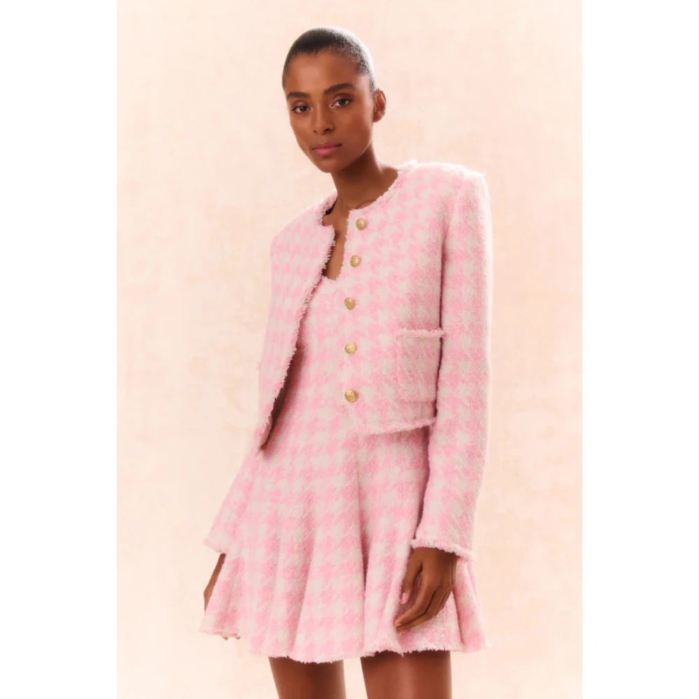 Loveshackfancy Chique Antoine Tweed Jas Pink Dames