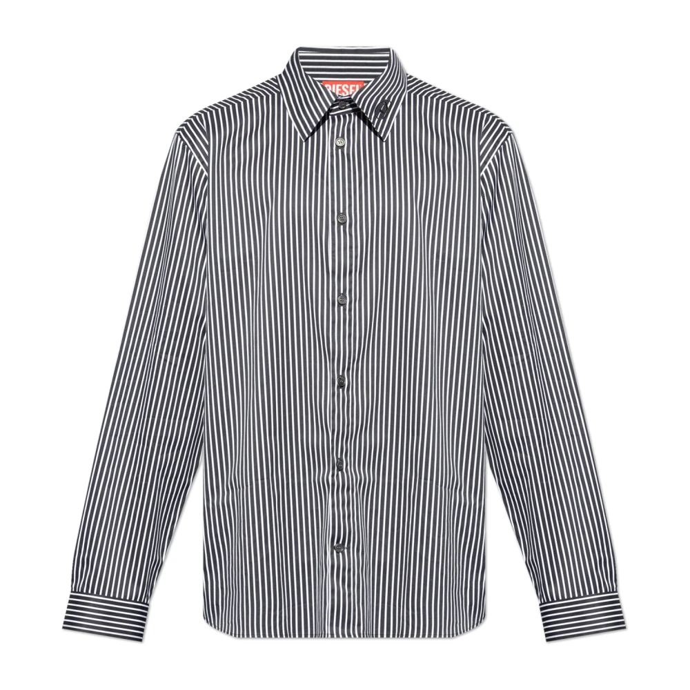 Diesel Shirt `S-Turner-Stripe-D` Black Heren
