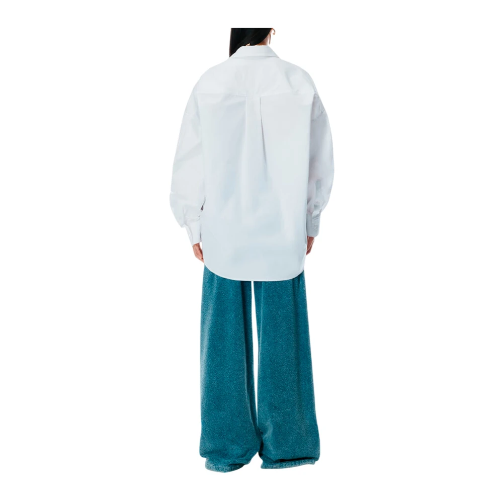 alexander wang Oversized Wit Katoenen Overhemd White Dames
