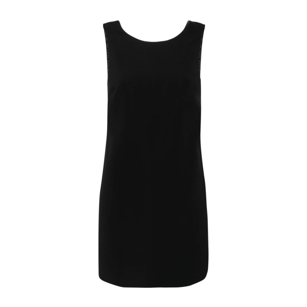 Elisabetta Franchi Zwarte V-hals jurk Aw24 Black Dames