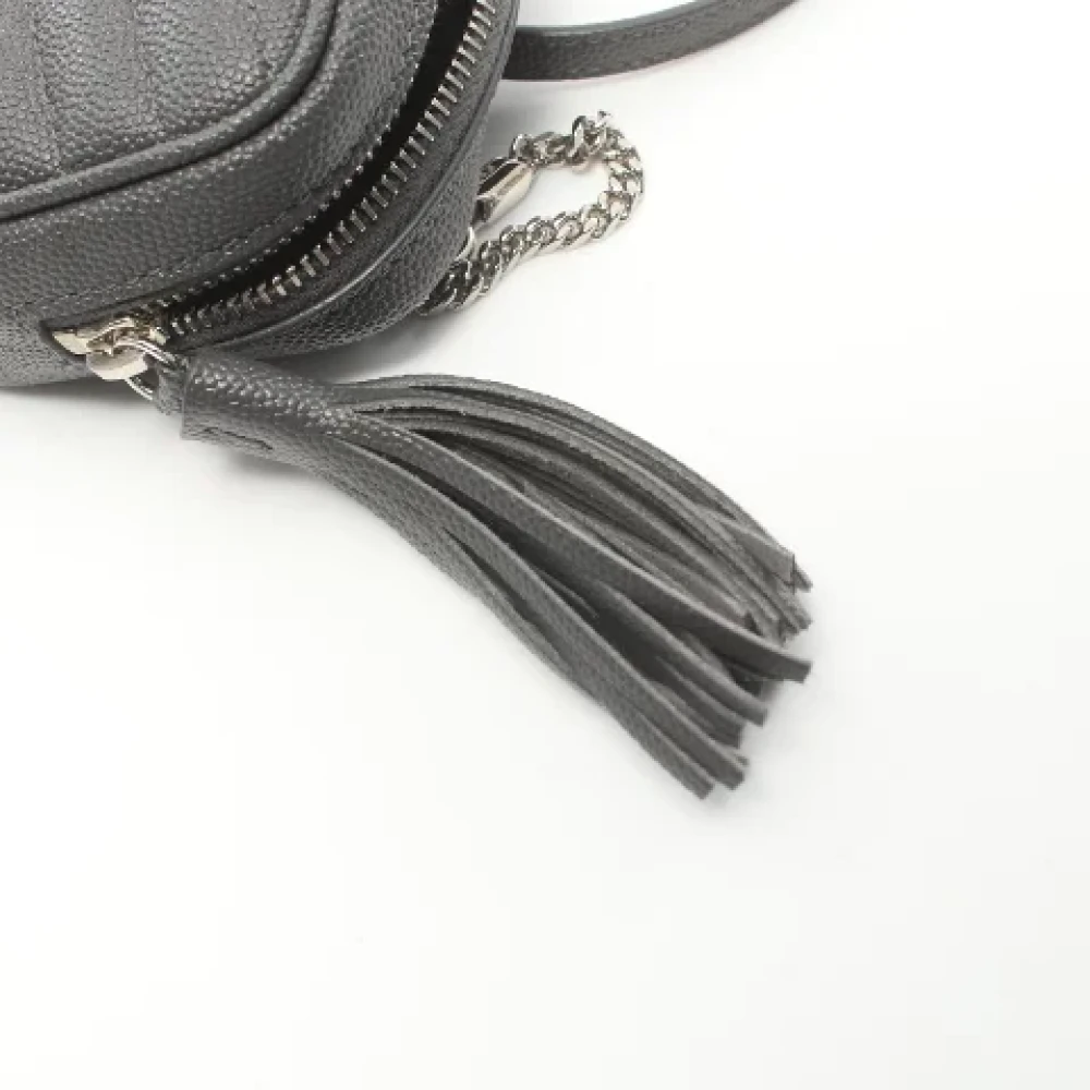 Yves Saint Laurent Vintage Pre-owned Leather shoulder-bags Gray Dames