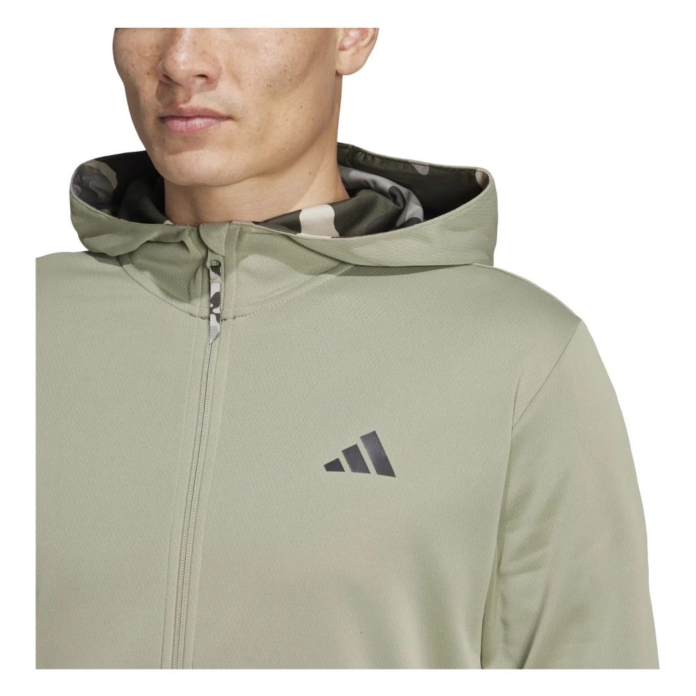 Adidas Camo FZ HD Hoodie Green Heren