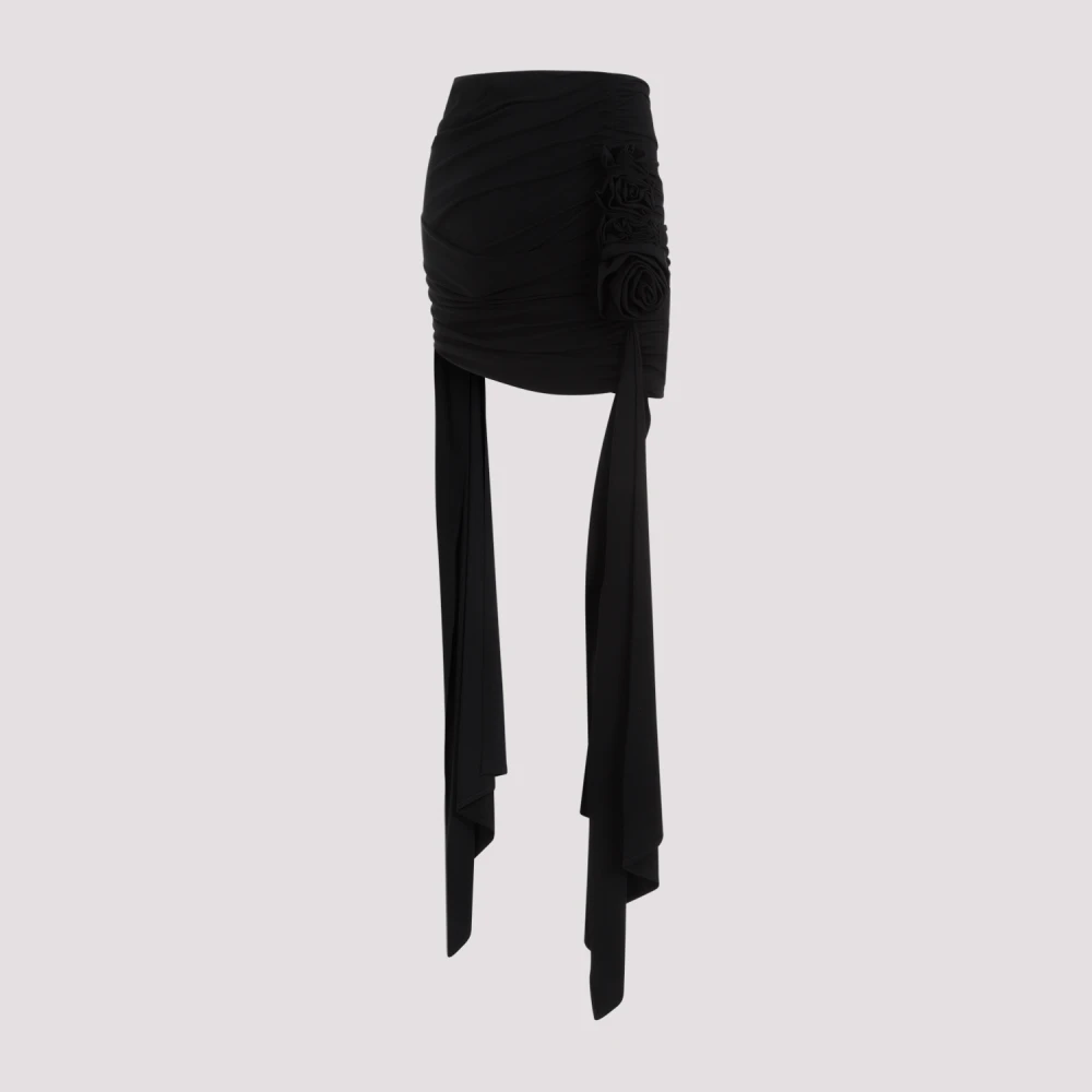 Magda Butrym Zwarte Viscose Mini Rok Black Dames