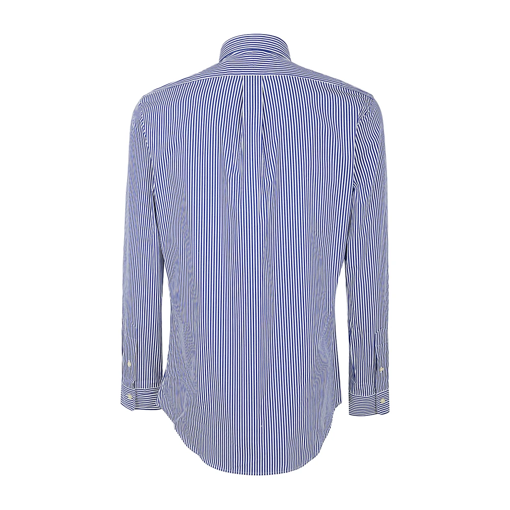 Polo Ralph Lauren Blauw Wit Bengal Streep Slim Fit Overhemd Blue Heren