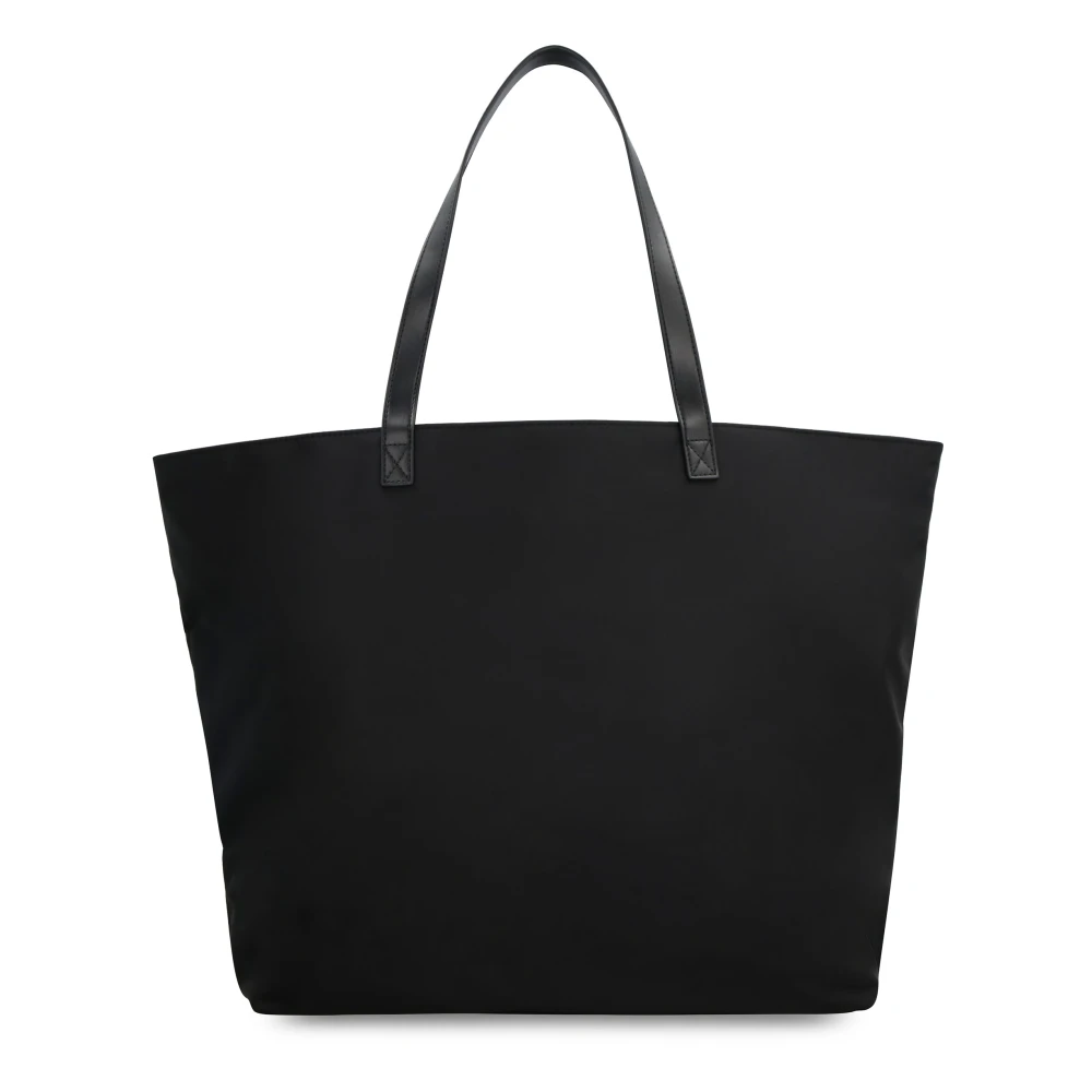 Dsquared2 Icon Nylon Tote met Leren Details Black Dames