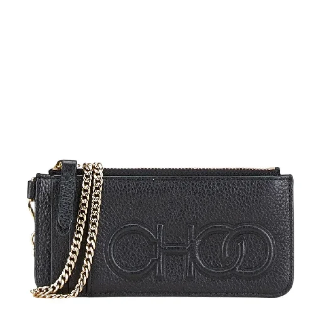 Jimmy Choo Pre-owned Leather wallets Black Dames