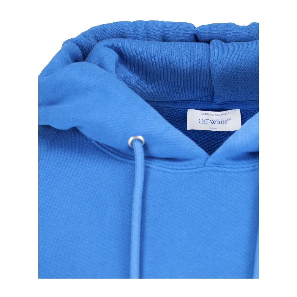 Off White Hoodie Blue Heren