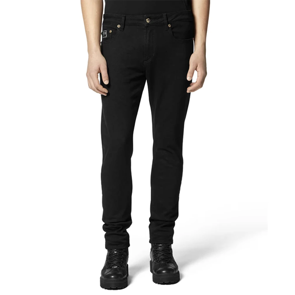 Versace Jeans Couture Zwarte Slim Jeans met Applicatie Black Heren