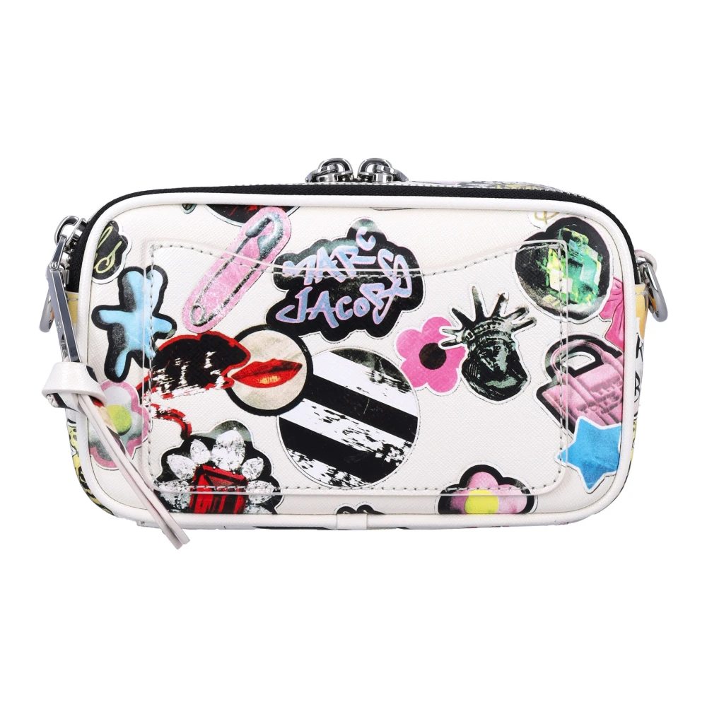 Marc Jacobs Witte Multi Handtas met Dubbele Rits Multicolor Dames