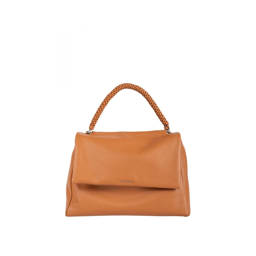 Orciani Women's Brown Handbags, One Size, Sveva Xl Sense Scooby Leather Shoulder Bag