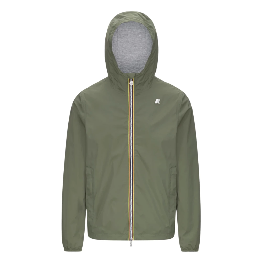 K-Way Men's Green Light Jackets, 2XL, Jack Stretch Nylon Jacket