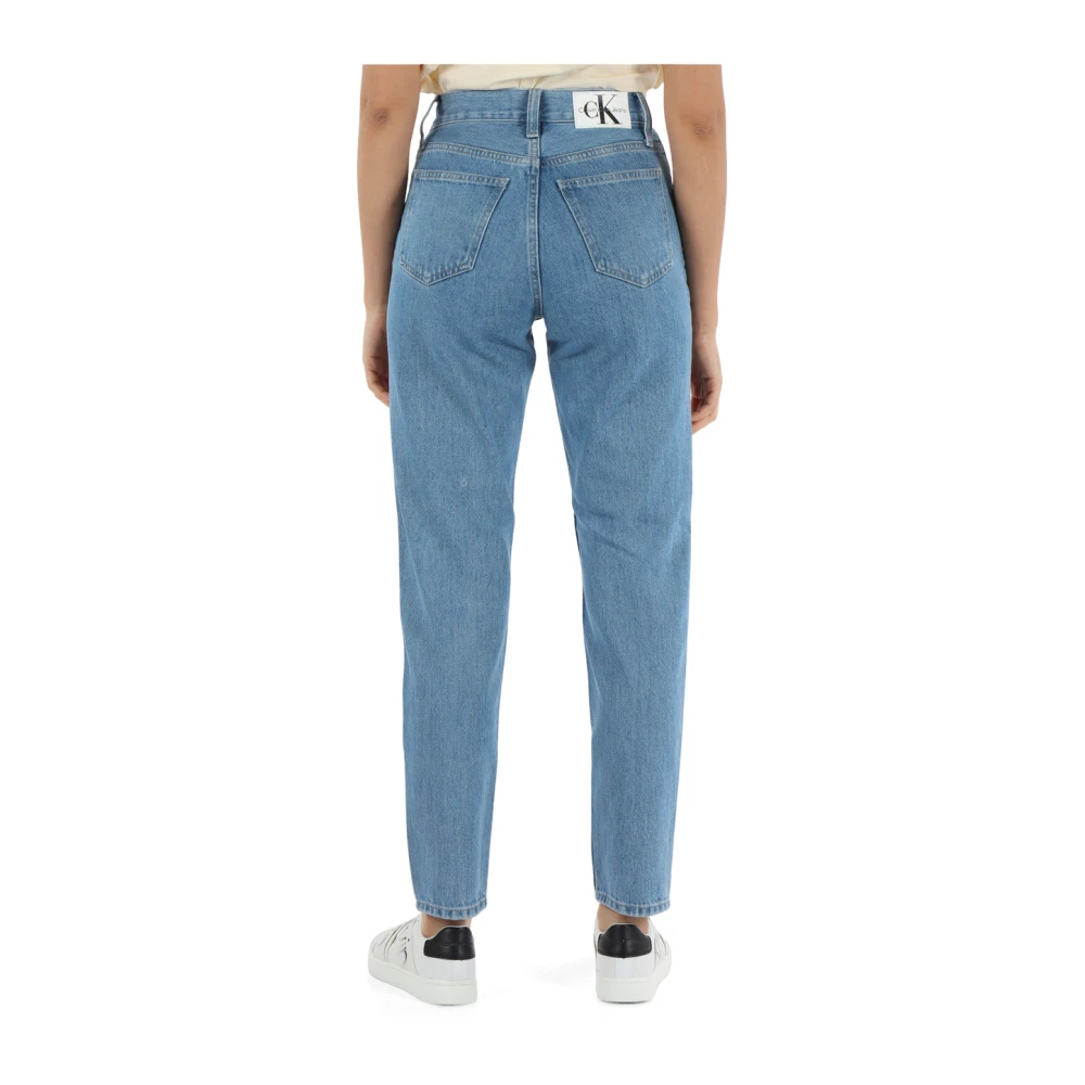 Calvin Klein Jeans High-waisted Mom Fit Jeans Blue Dames