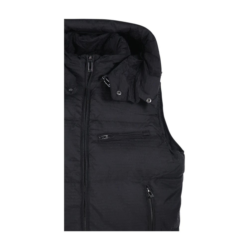 Emporio Armani Navy Gewatteerde Jas Blue Heren