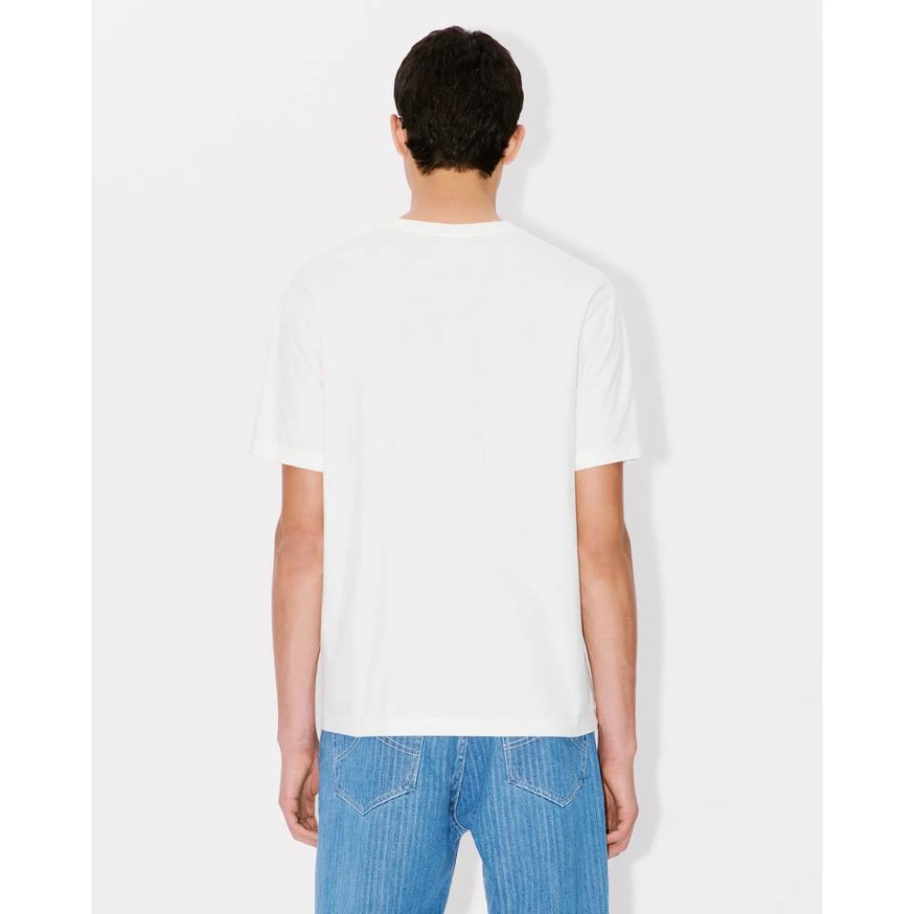 Kenzo Bloemenprint Klassiek T-shirt White Heren