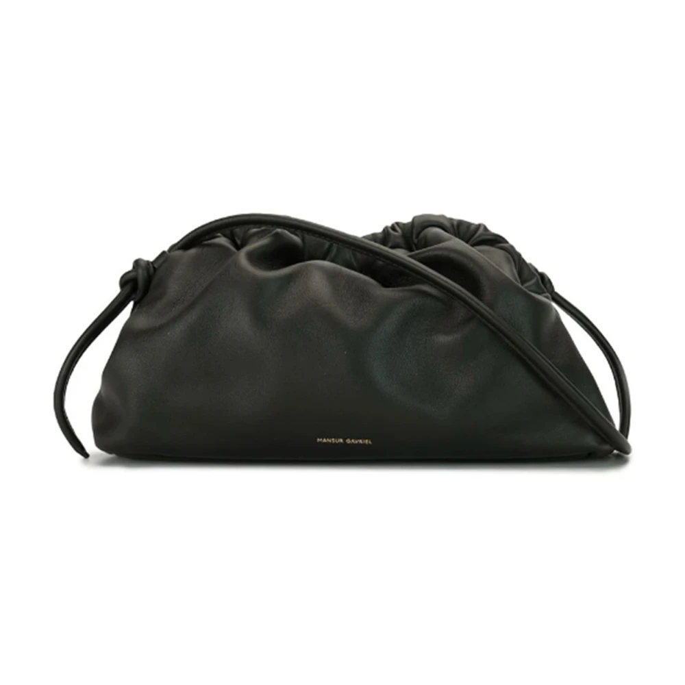 Mansur Gavriel Zwarte Schoudertas met Logoprint Black Dames