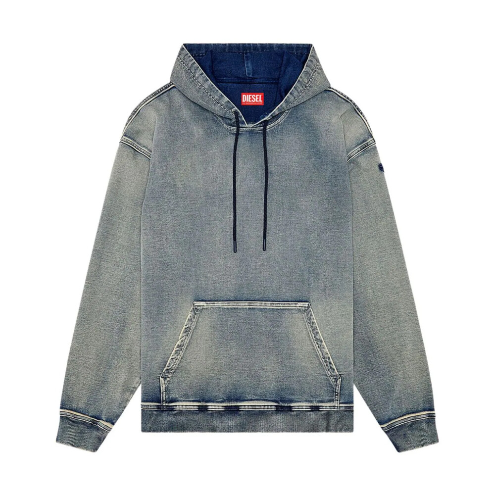 Grijze Track Denim Hoodie Diesel Dames Miinto.be