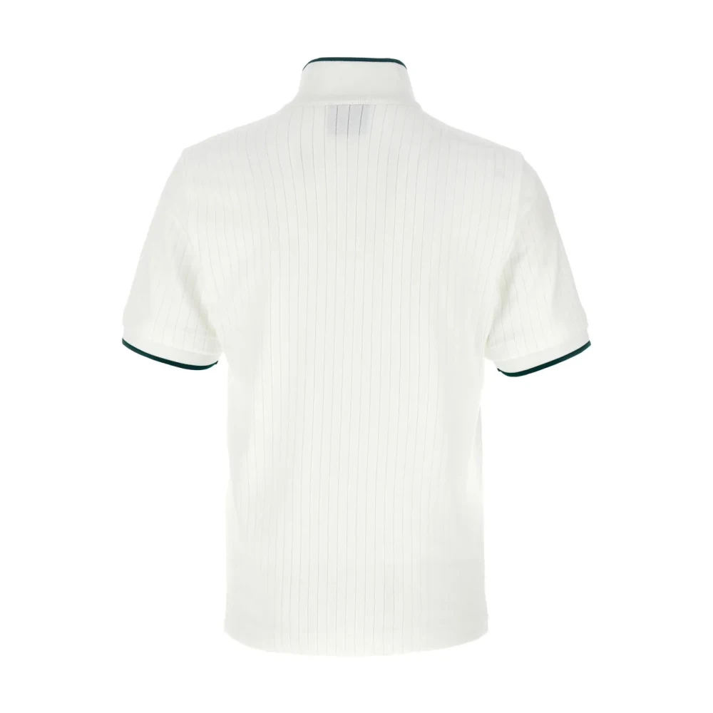Casablanca Geribbeld fluwelen T-shirt met ritssluiting White Heren