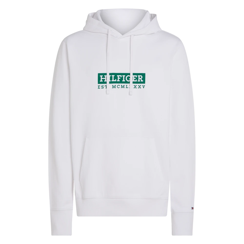 Tommy Hilfiger Men's White Hoodie - Hoodies - Xl - Sweatshirts & Hoodies
