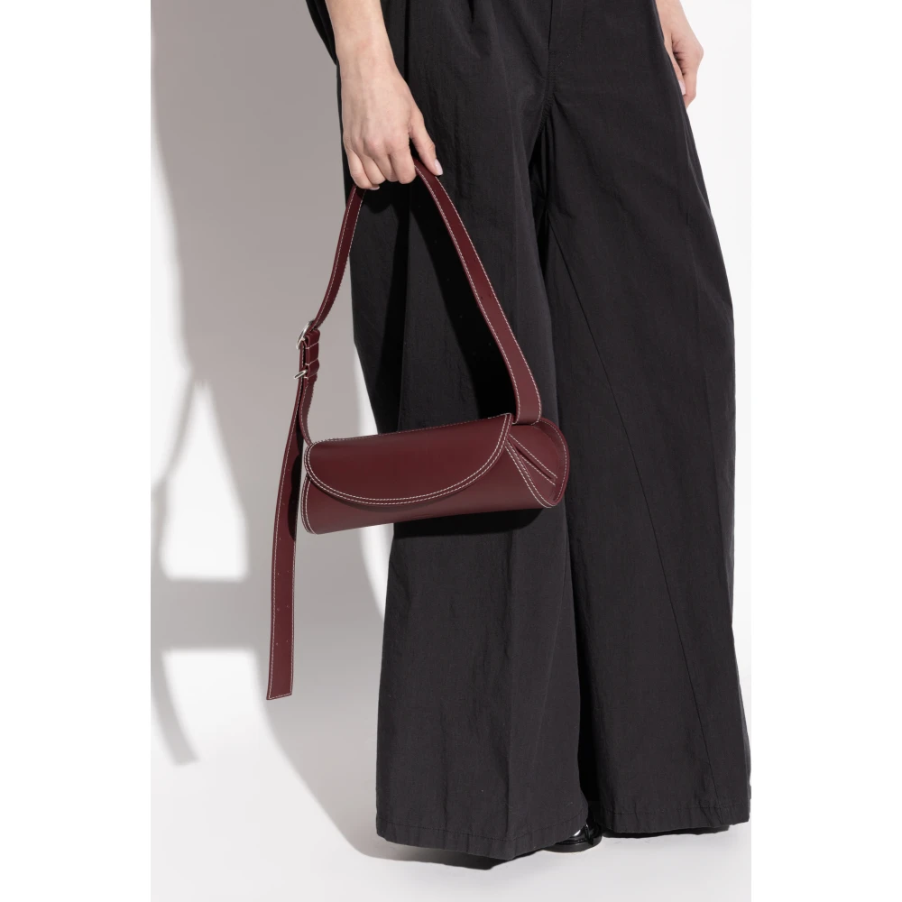 Jil Sander Schoudertas Canollo Klein Red Dames