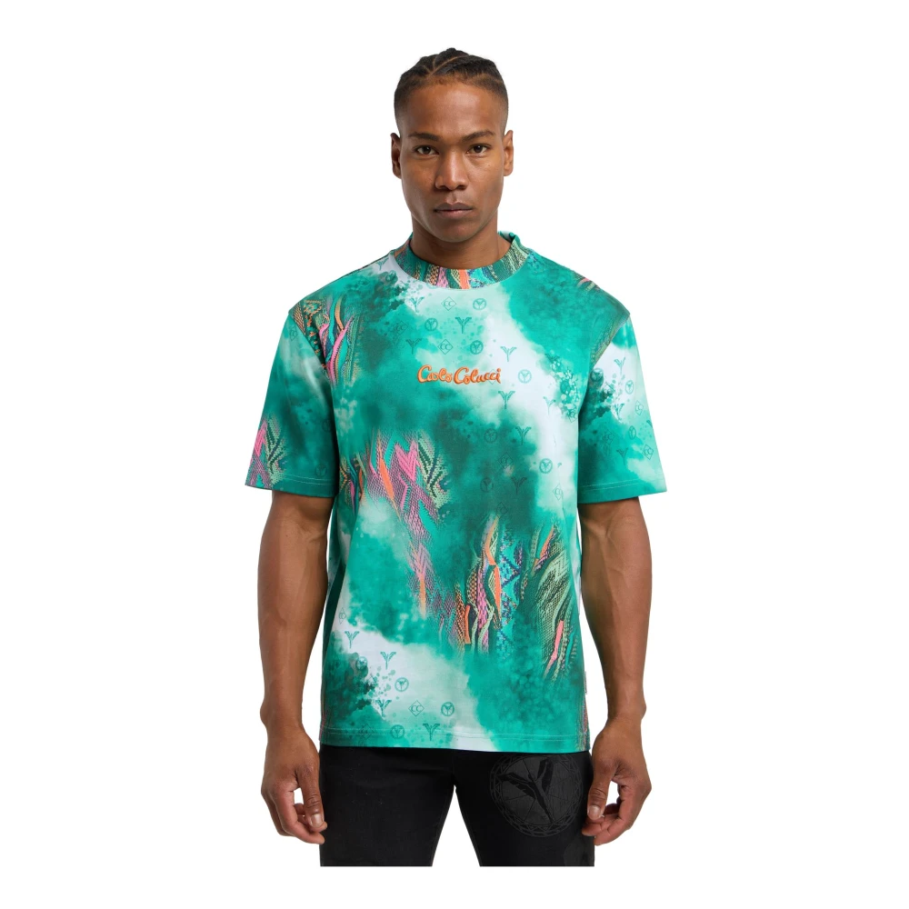 carlo colucci Dynamisch Sprayed Knit T-Shirt Multicolor Heren