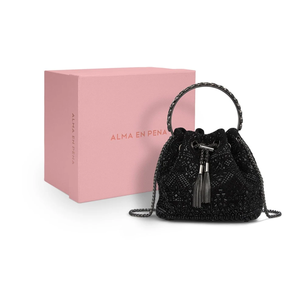 Alma en Pena Emmer tas met strass detail Black Dames