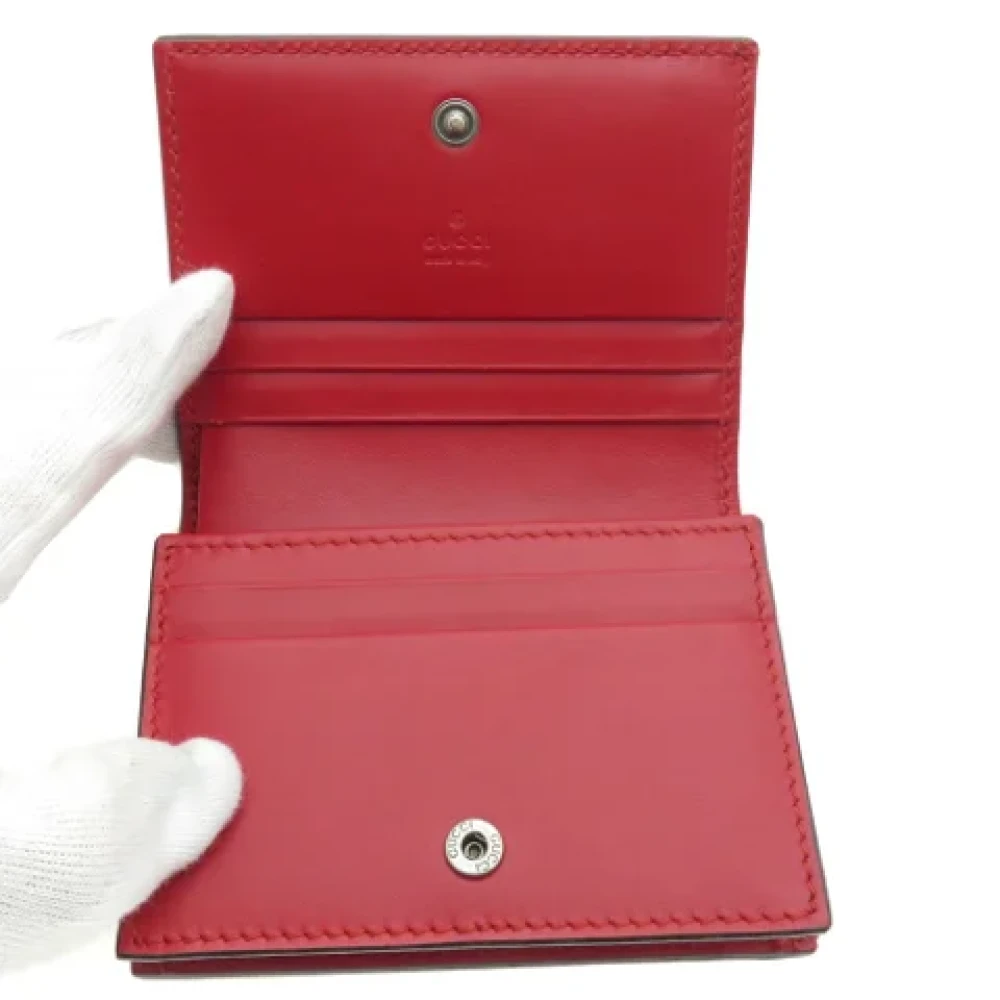 Gucci Vintage Pre-owned Leather wallets Red Dames