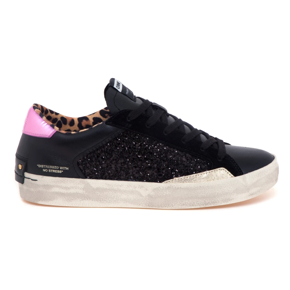 Crime London Distressed Sneaker Dames Schoenen Zwart
