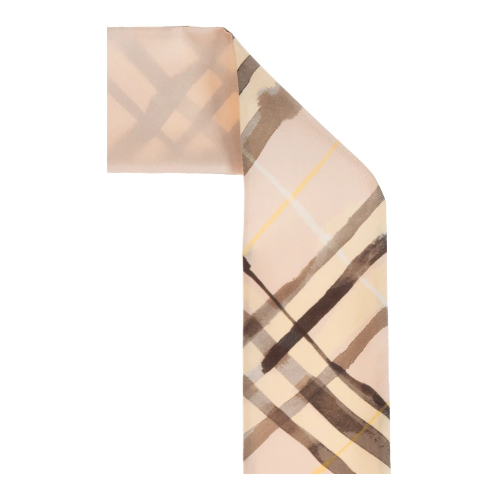 Burberry Zijden sjaal Beige Unisex