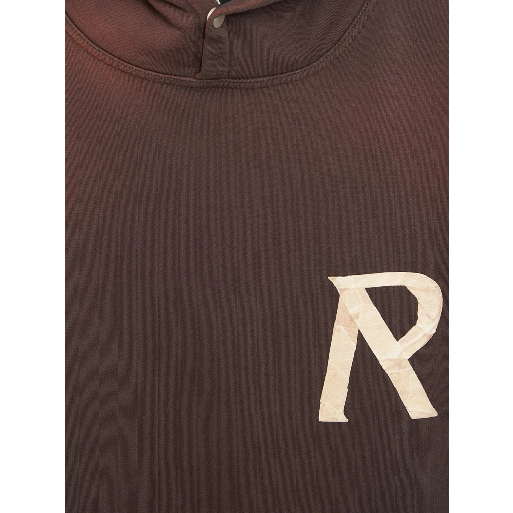 Represent Katoen Logo Hoodie Brown Heren