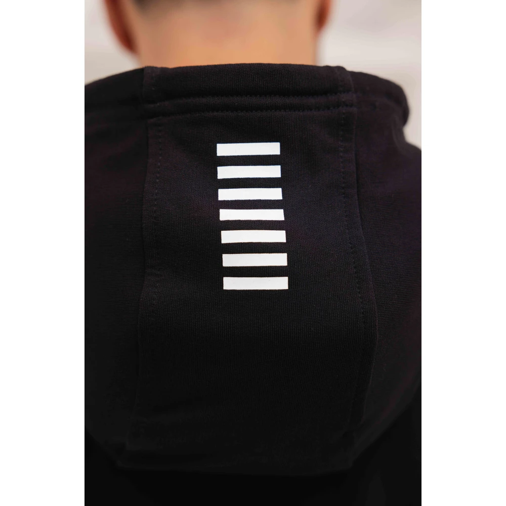 Emporio Armani Zwarte Hoodie Heren Stijlvol Trendy Logo Black Heren