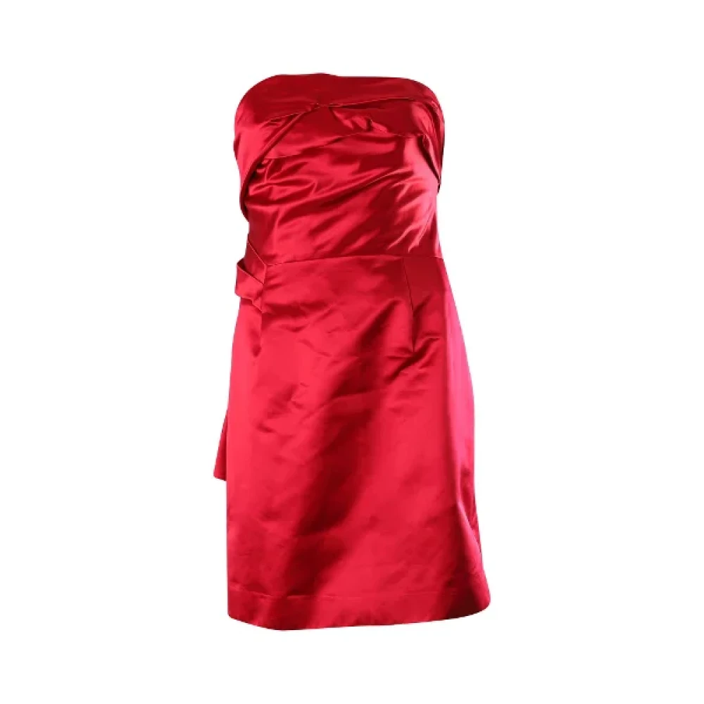 Celine Vintage Pre-owned Polyester dresses Red Dames