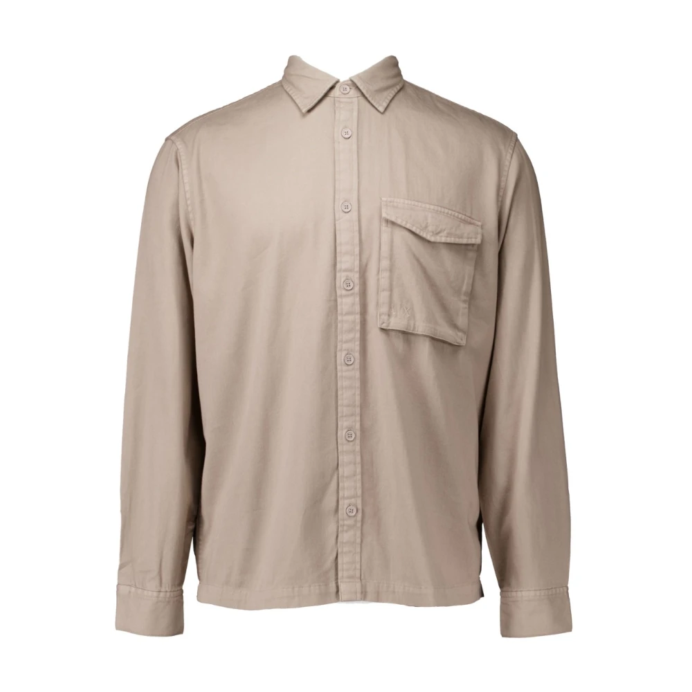 Armani Exchange Mannelijk Beige Woven Shirt