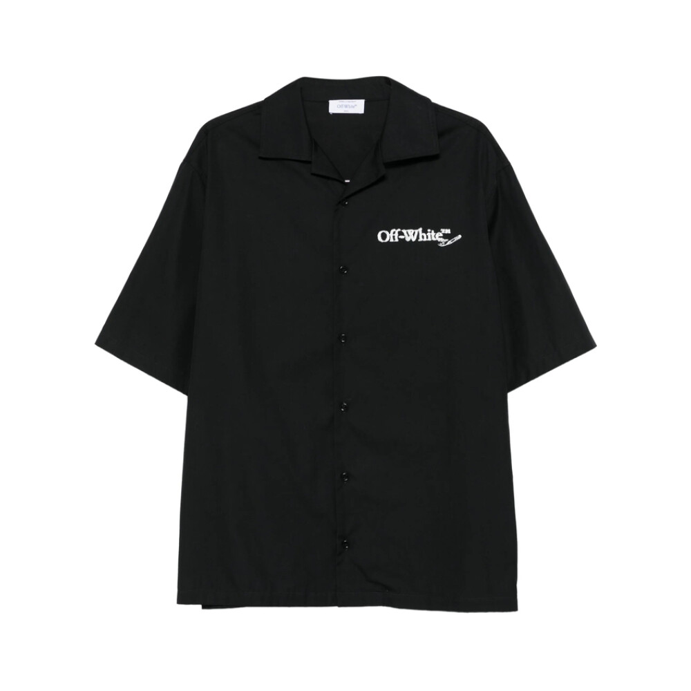 半袖SHIRTS-OFFWHITE Naptime Fay stretch cotton T-shirt with breast pocket for men