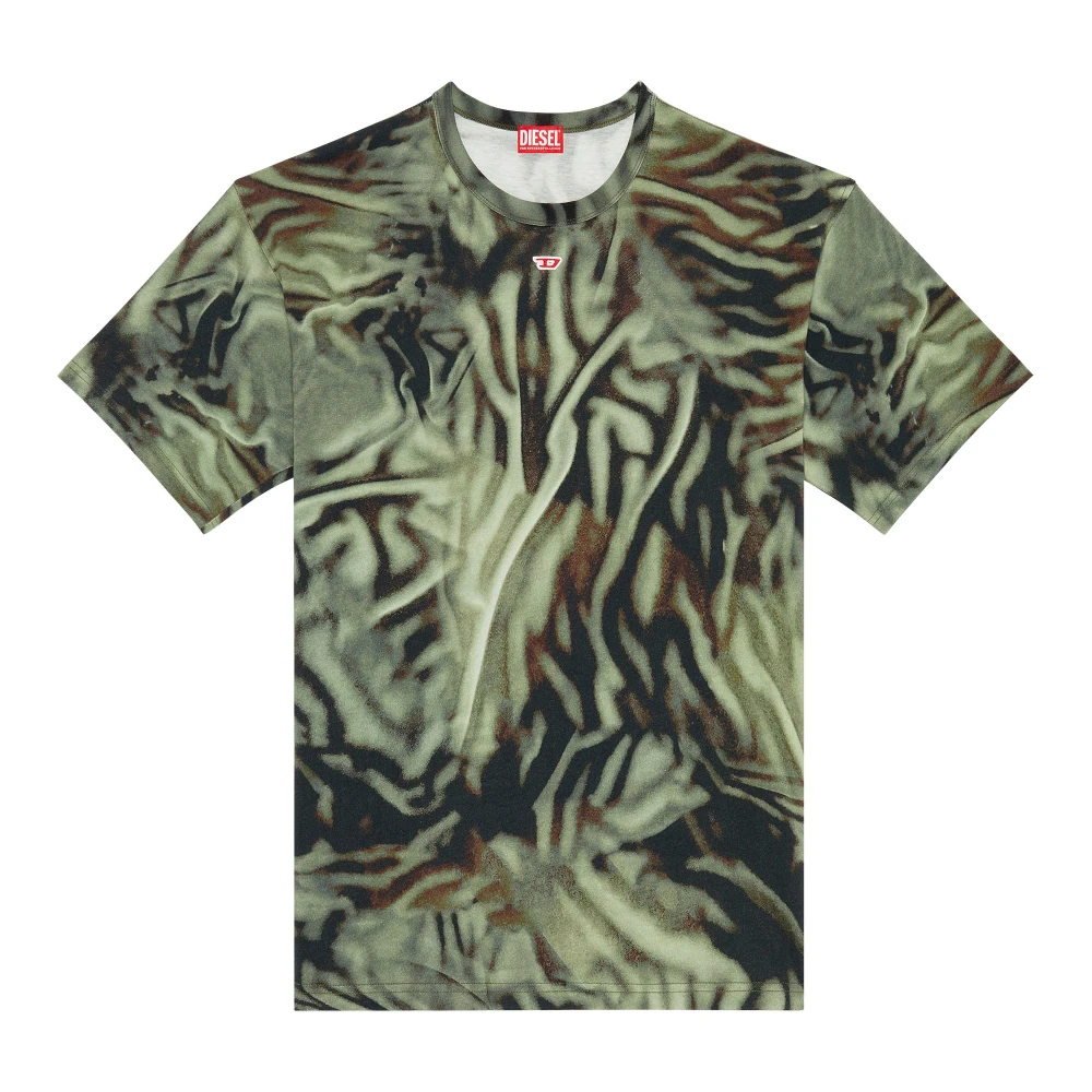 Diesel T-shirt with zebra-camo print Multicolor Heren