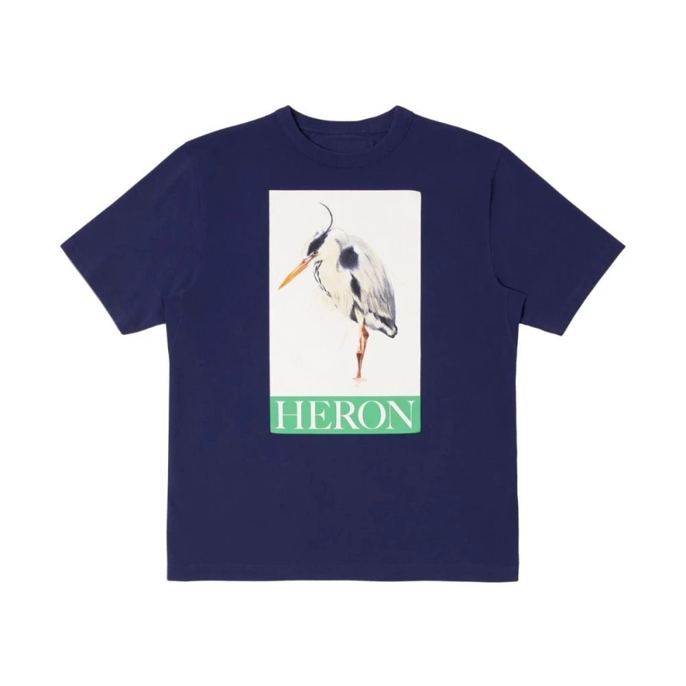 Heron Preston Blauw Fotoprint T-Shirt Blue Heren