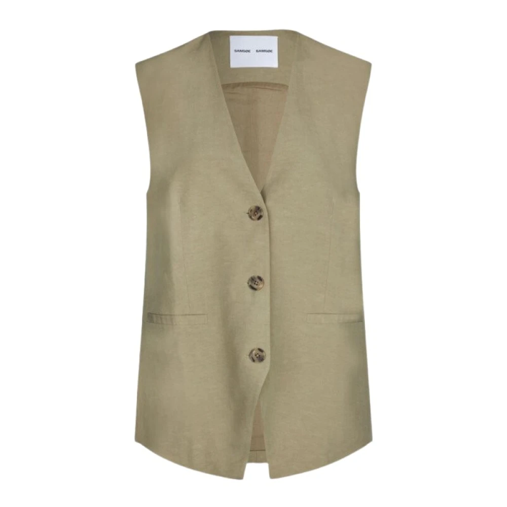Samsøe Tailored Vest Beige Dames