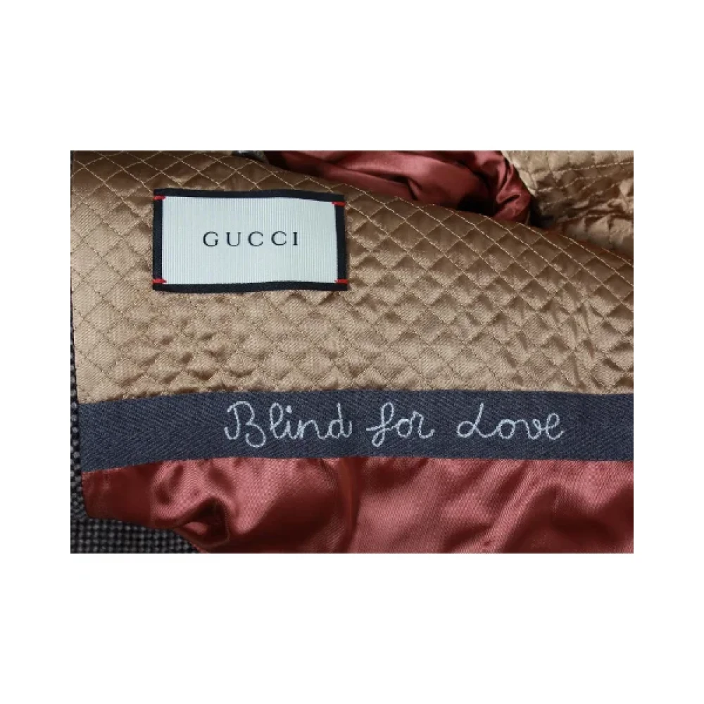 Gucci Vintage Pre-owned Wool outerwear Brown Heren