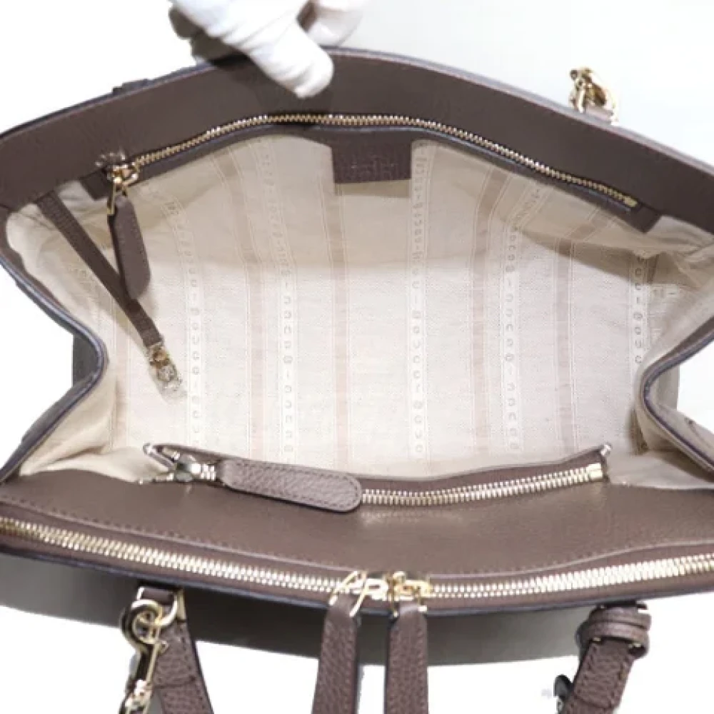 Gucci Vintage Pre-owned Fabric gucci-bags Brown Dames