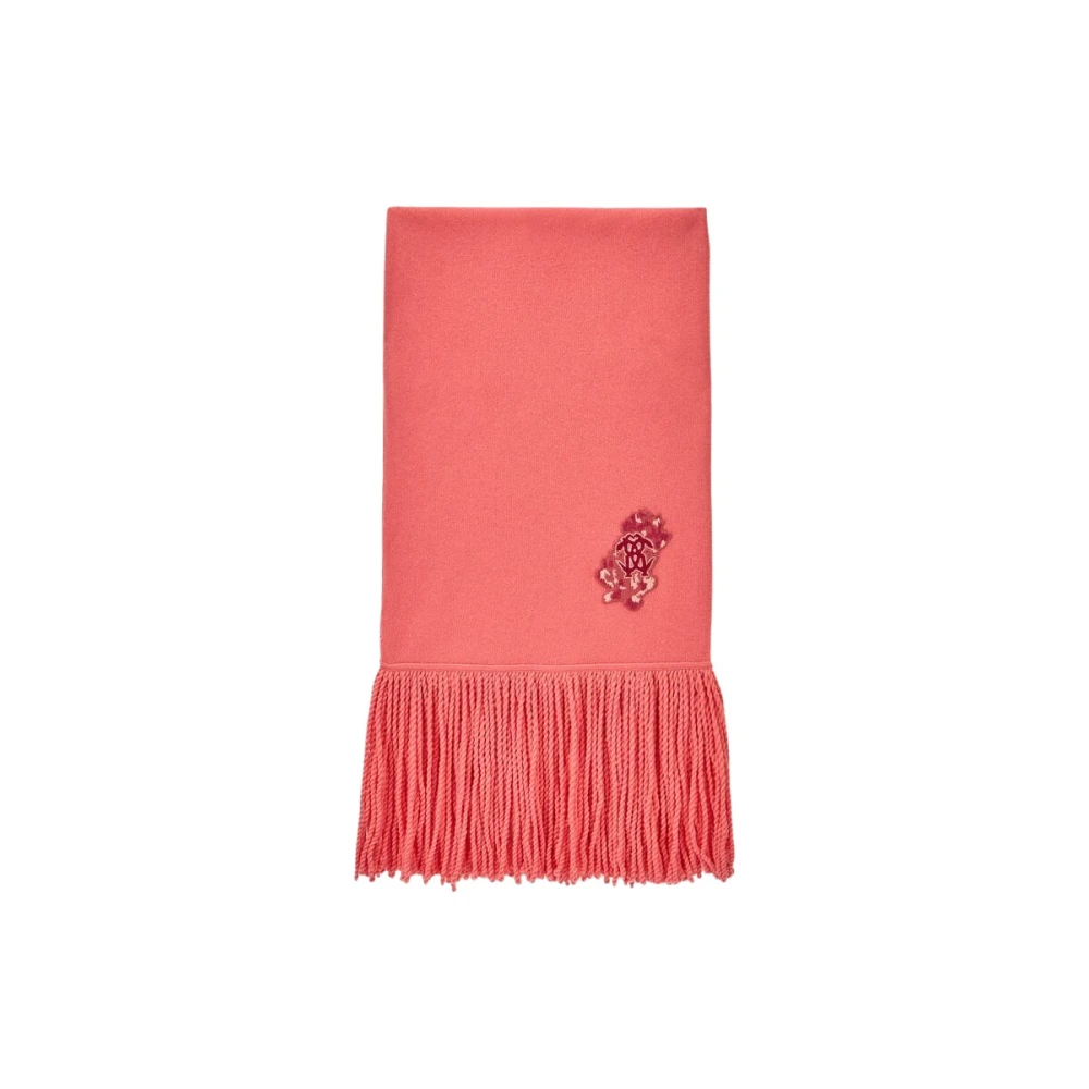 Roberto Cavalli Donna Rosa - Sciarpa Antica Con Serpente A Specchio Monogramma - Accessories - One Size