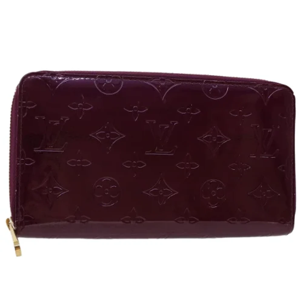 Louis Vuitton Vintage Pre-owned Lilla Skinn Zippy Portemonnee Purple Dames