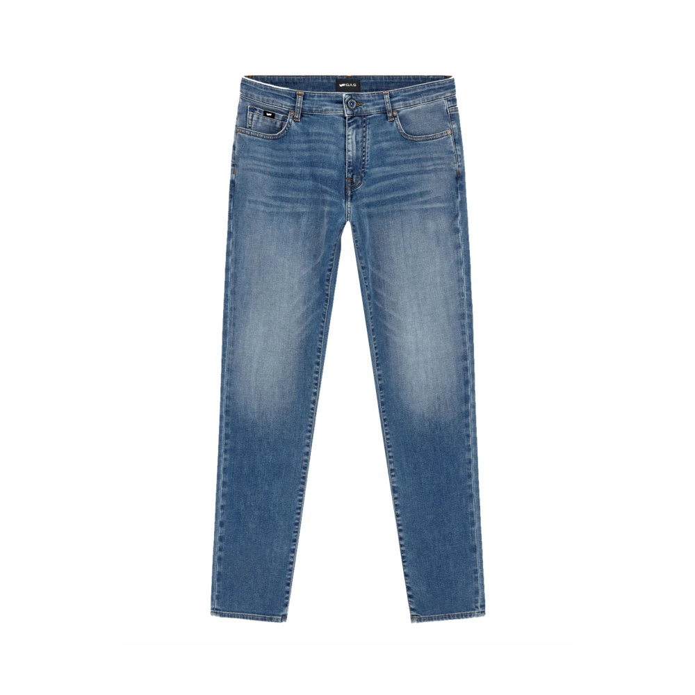 Gas Jean Slim Fit 5 Poches Homme Jeans Bleu W38