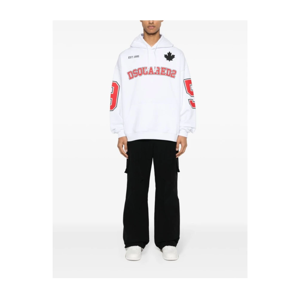 Dsquared2 Hoodies Felpa 100 White Heren