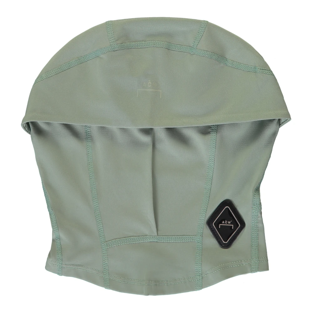 A-Cold-Wall Logo Print Polyester Balaclava Green, Herr